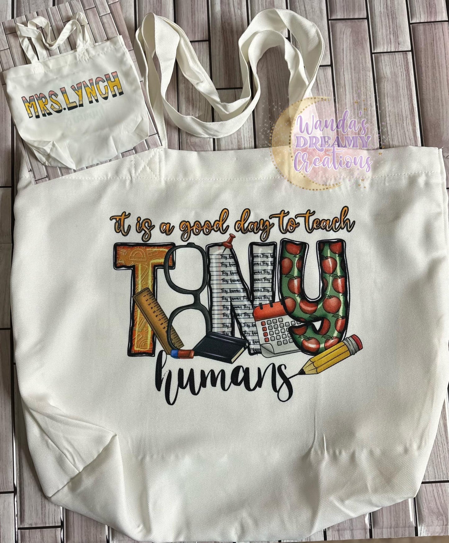 Teach Tiny Humans Tote Bags