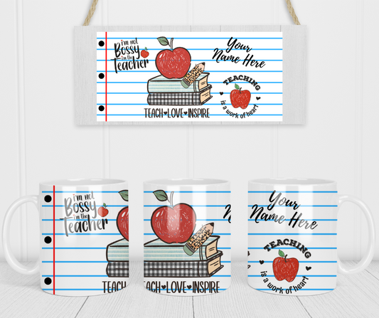 TEACH LOVE INSPIRE NOTEBOOK PAPER MUG