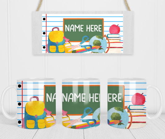 Chalkboard/School Supplies Mug