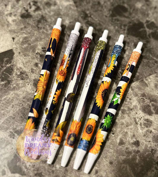 Strips & Sunflowers Pens