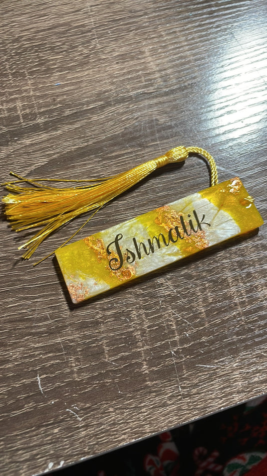 Yellow and gold bookmark