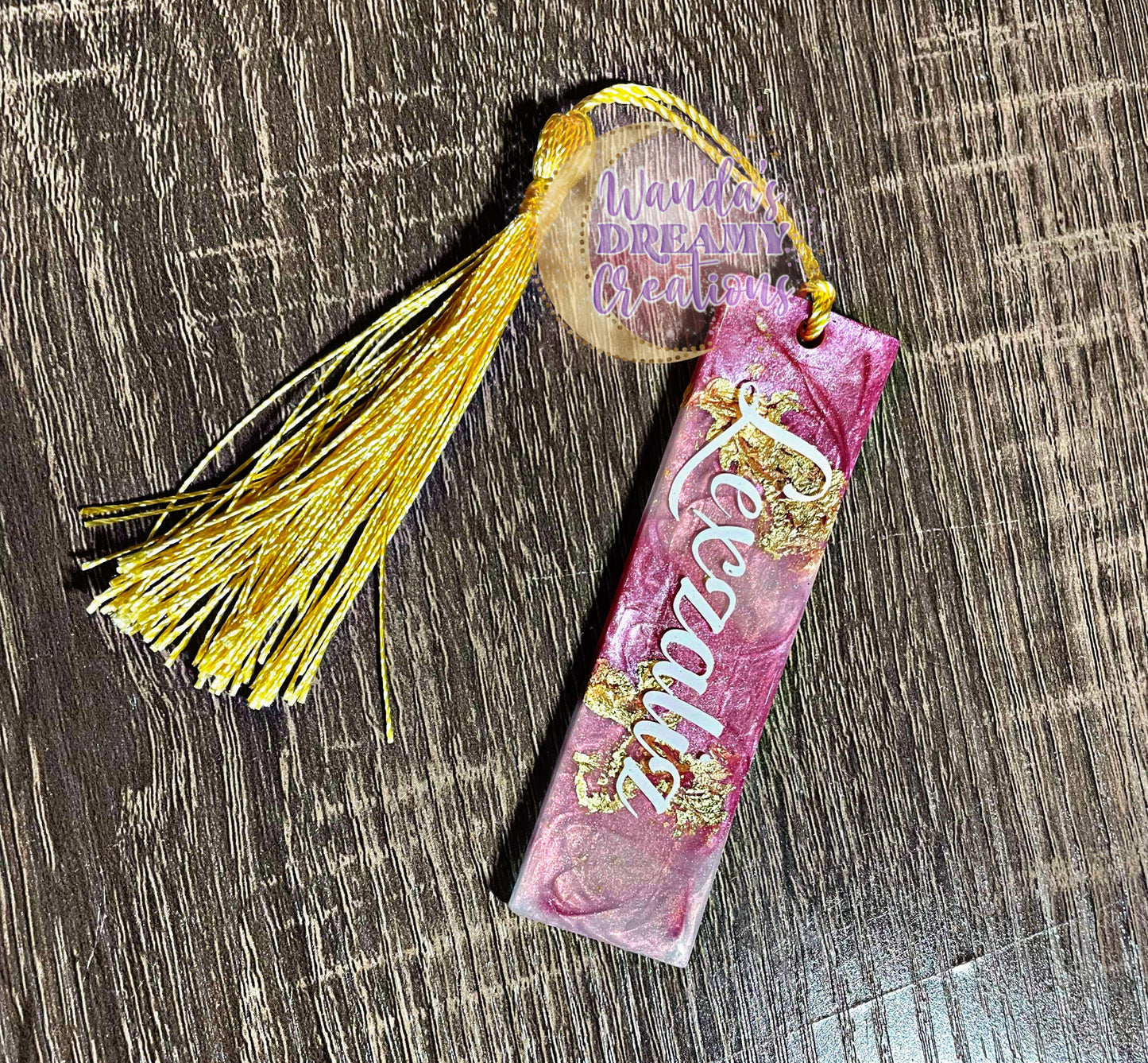 Pink and Gold bookmark